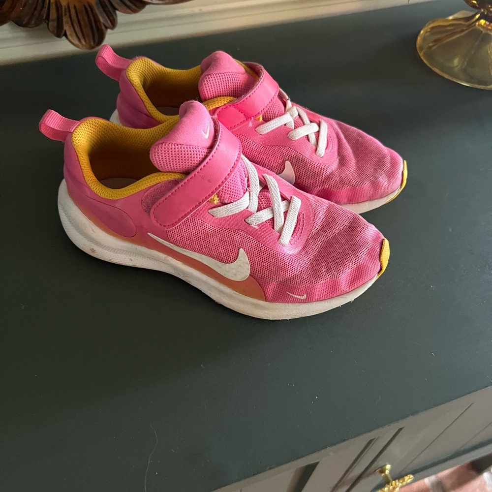 Nike Pink and Yellow Sneakers with Slip-On Design